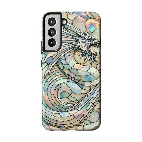 Year of the Dragon Stained Glass Illusion Tough Phone Case for Galaxy S22 Plus