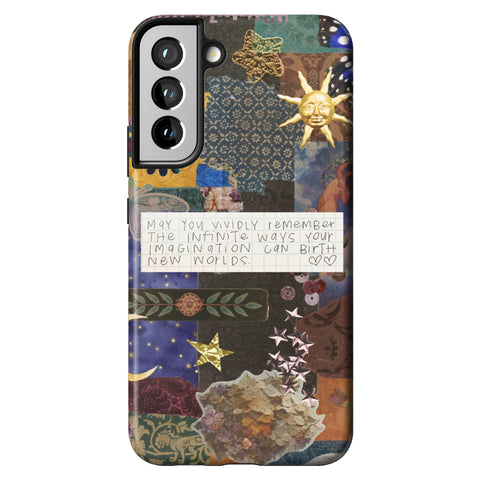 Whimsy Quote Collage Tough Phone Case for Galaxy S22 Plus