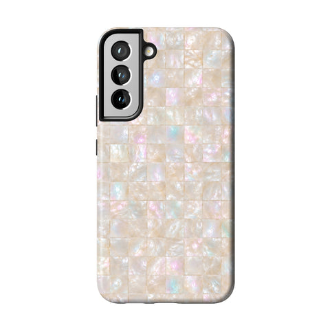 Opal Mother of Pearl Tile Print Tough Phone Case for Galaxy S22 Plus