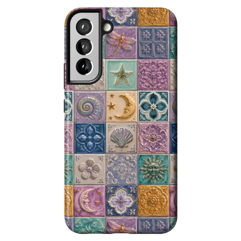 Mermaid Whimsy Tiles Tough Phone Case for Galaxy S22 Plus
