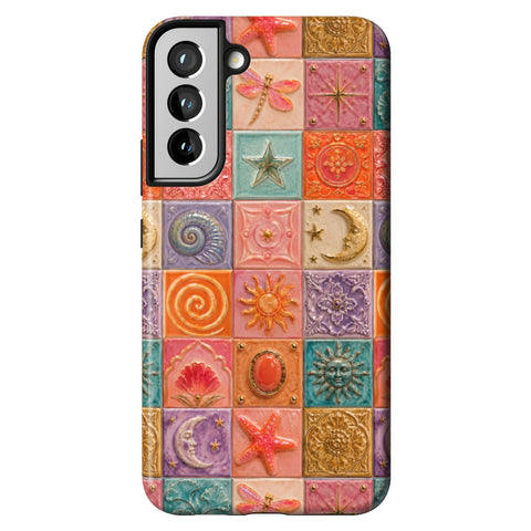 Nautical Whimsy Tiles Tough Phone Case for Galaxy S22 Plus