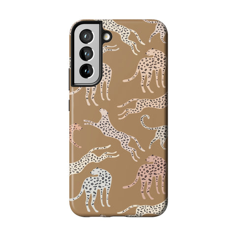 Trendy Cheetah Print Tough Phone Case for Galaxy S22 Plus
