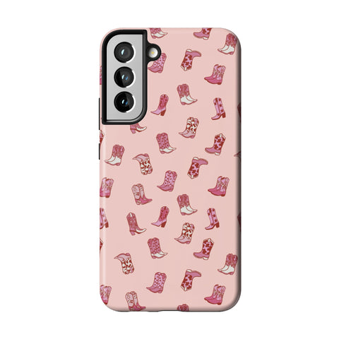 Pink Cowgirl Boots Tough Phone Case for Galaxy S22 Plus