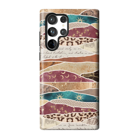 Boho Abstract Tough Phone Case for Galaxy S22 Ultra