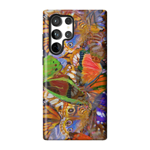 Trippy Butterfly Wings Tough Phone Case for Galaxy S22 Ultra