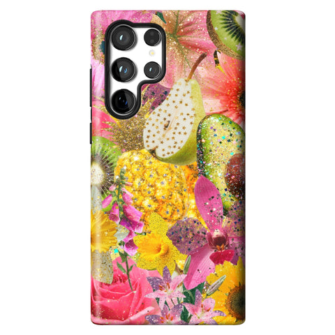 Tropical Fruit Floral Tough Phone Case for Galaxy S22 Ultra