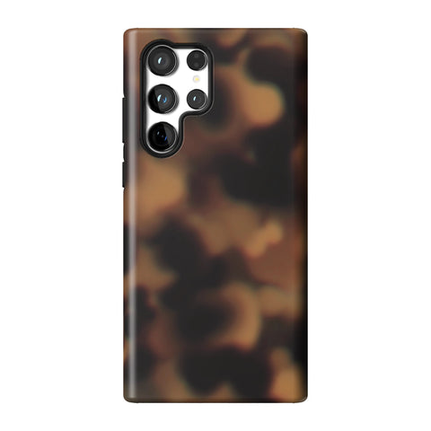 Classic Tortoise Shell Print Tough Phone Case for Galaxy S22 Ultra