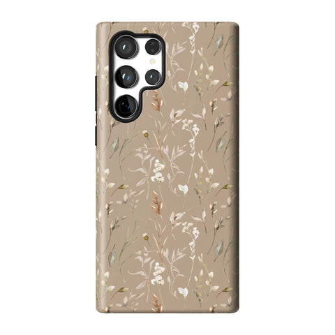 Boho Floral Tough Phone Case for Galaxy S22 Ultra