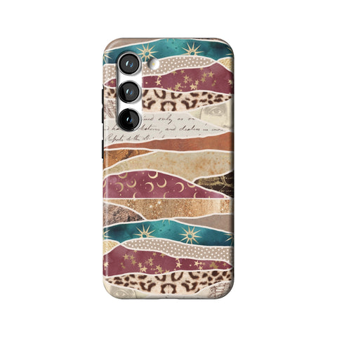 Boho Abstract Tough Phone Case for Galaxy S23