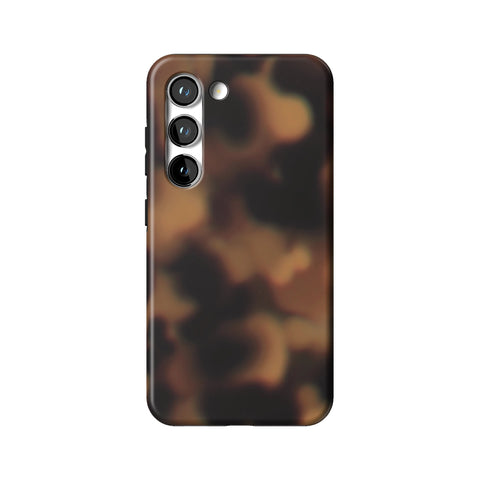Classic Tortoise Shell Print Tough Phone Case for Galaxy S23