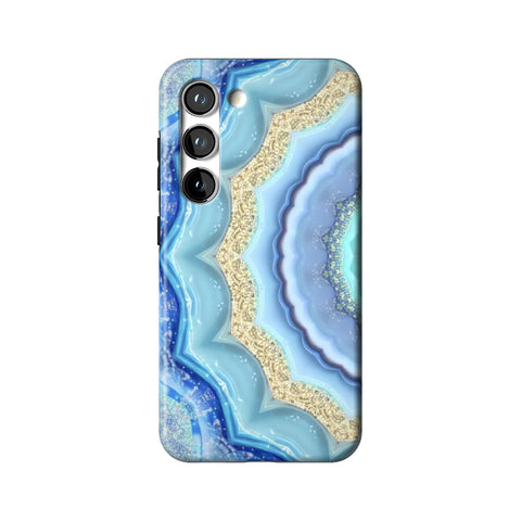 Blue Boho Tie Dye Tough Phone Case for Galaxy S23