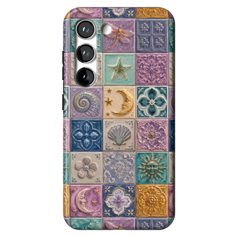 Mermaid Whimsy Tiles Tough Phone Case for Galaxy S23