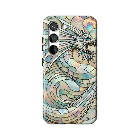 Year of the Dragon Stained Glass Illusion Tough Phone Case for Galaxy S23