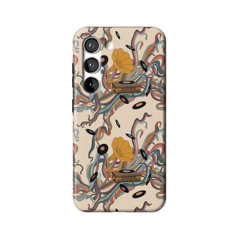 Art Nouveau Vinyl Record Player Tough Phone Case for Galaxy S23