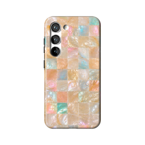 Peach Sorbet Tile Print Tough Phone Case for Galaxy S23