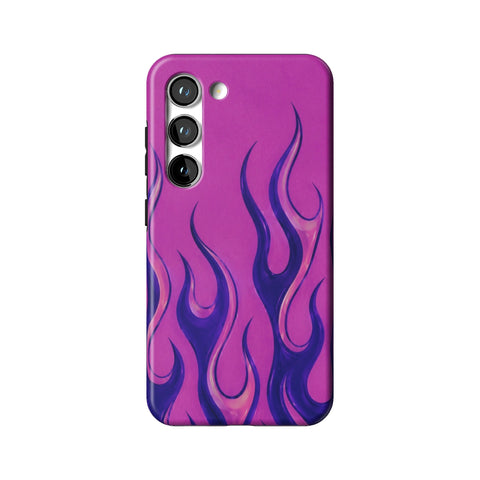 Purple Flames Y2K Tough Phone Case for Galaxy S23