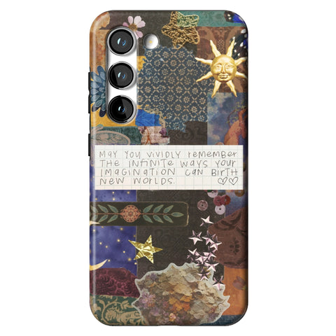 Whimsy Quote Collage Tough Phone Case for Galaxy S23