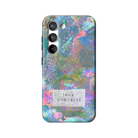Love Yourself Pastel Abstract Art Tough Phone Case for Galaxy S23