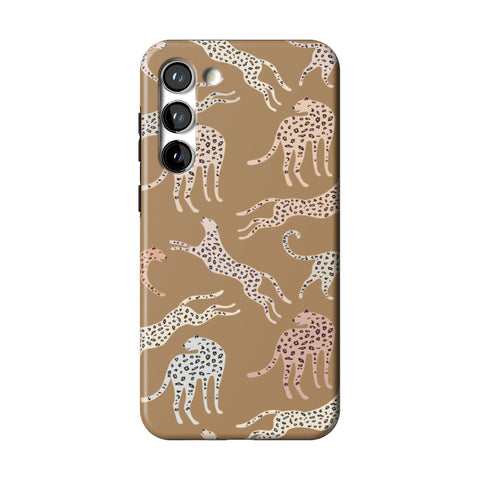 Trendy Cheetah Print Tough Phone Case for Galaxy S23 Plus