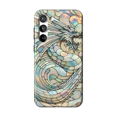 Year of the Dragon Stained Glass Illusion Tough Phone Case for Galaxy S23 Plus