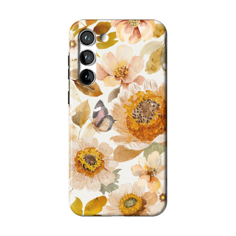 Rustic Boho Floral Tough Phone Case for Galaxy S23 Plus
