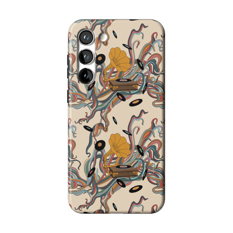 Art Nouveau Vinyl Record Player Tough Phone Case for Galaxy S23 Plus