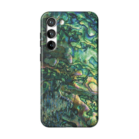 Green Abalone Shell Tough Phone Case for Galaxy S23 Plus