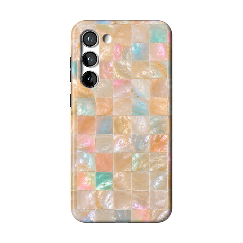 Peach Sorbet Tile Print Tough Phone Case for Galaxy S23 Plus
