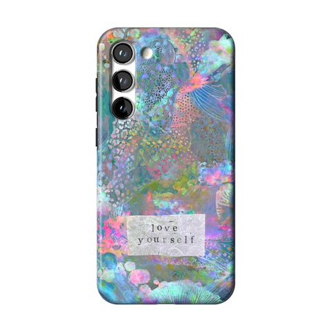 Love Yourself Pastel Abstract Art Tough Phone Case for Galaxy S23 Plus