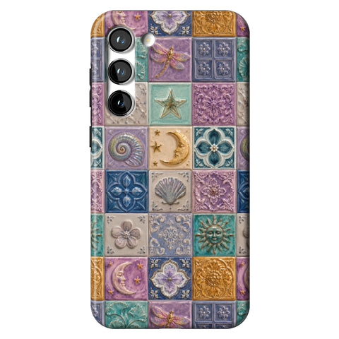 Mermaid Whimsy Tiles Tough Phone Case for Galaxy S23 Plus