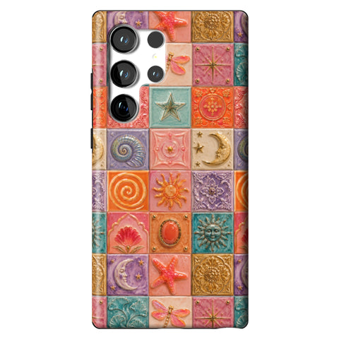Nautical Whimsy Tiles Tough Phone Case for Galaxy S23 Ultra