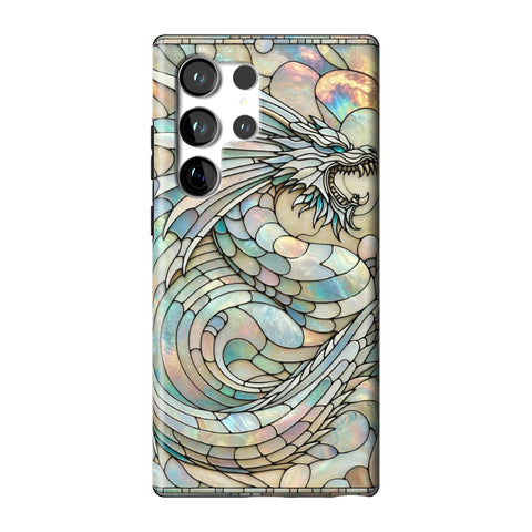 Year of the Dragon Stained Glass Illusion Tough Phone Case for Galaxy S23 Ultra