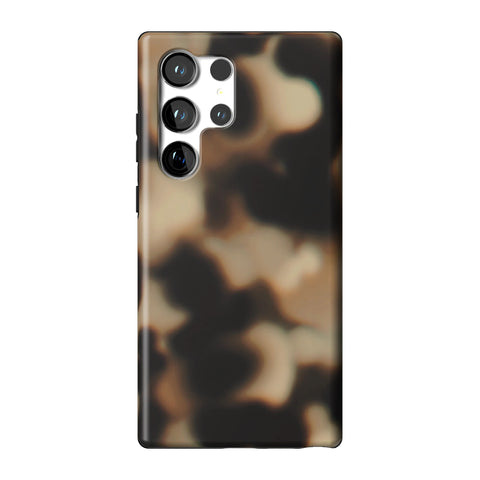 Creamy Tortoise Shell Tough Phone Case for Galaxy S23 Ultra