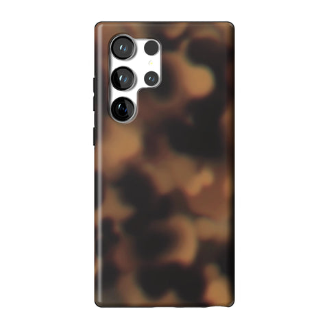 Classic Tortoise Shell Print Tough Phone Case for Galaxy S23 Ultra