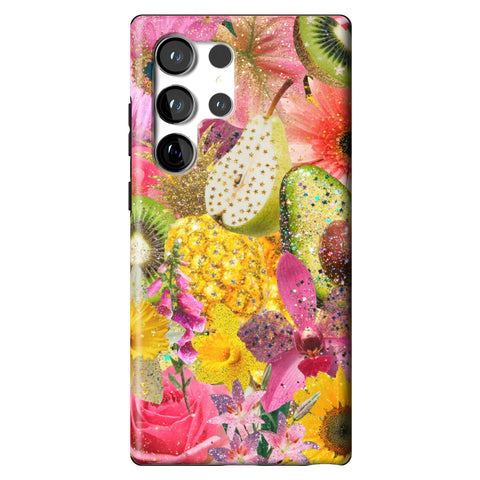 Tropical Fruit Floral Tough Phone Case for Galaxy S23 Ultra