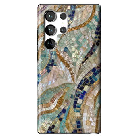 Sea Goddess Mosaic Print Tough Phone Case for Galaxy S23 Ultra