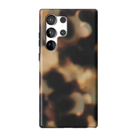Layered Tortoise Shell Tough Phone Case for Galaxy S23 Ultra