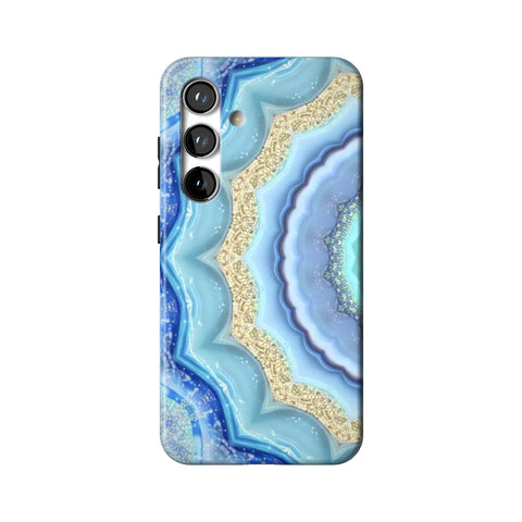 Blue Boho Tie Dye Tough Phone Case for Galaxy S24