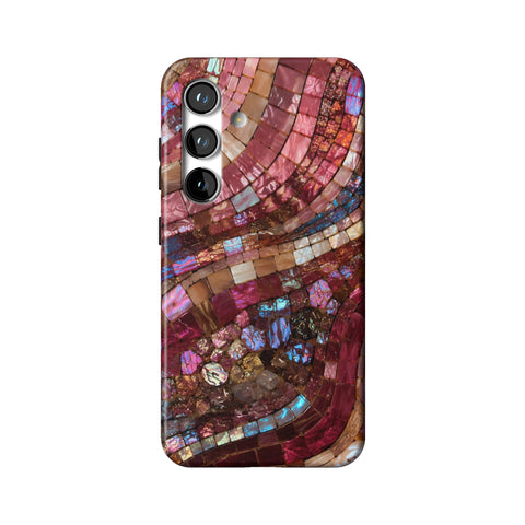 Garnet Stained Glass Print Tough Phone Case for Galaxy S24