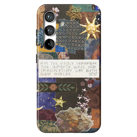 Whimsy Quote Collage Tough Phone Case for Galaxy S24
