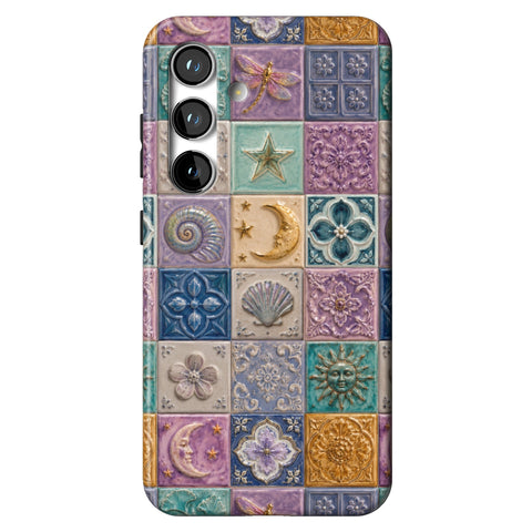 Mermaid Whimsy Tiles Tough Phone Case for Galaxy S24