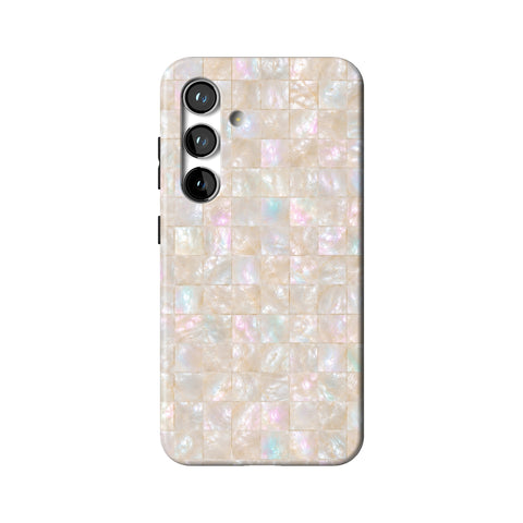 Opal Mother of Pearl Tile Print Tough Phone Case for Galaxy S24