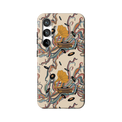 Art Nouveau Vinyl Record Player Tough Phone Case for Galaxy S24