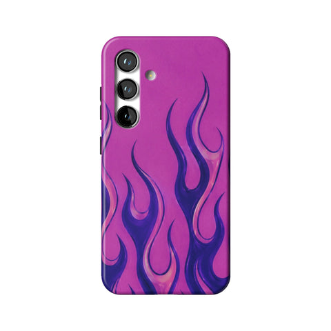 Purple Flames Y2K Tough Phone Case for Galaxy S24