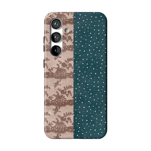 Lace & Tiny Dots Split Tough Phone Case for Galaxy S24 Plus