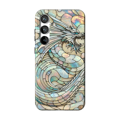 Year of the Dragon Stained Glass Illusion Tough Phone Case for Galaxy S24 Plus