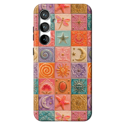 Nautical Whimsy Tiles Tough Phone Case for Galaxy S24 Plus