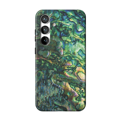 Green Abalone Shell Tough Phone Case for Galaxy S24 Plus