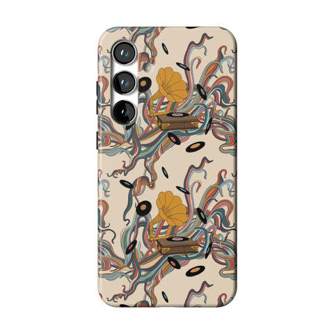 Art Nouveau Vinyl Record Player Tough Phone Case for Galaxy S24 Plus
