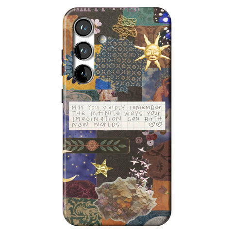 Whimsy Quote Collage Tough Phone Case for Galaxy S24 Plus